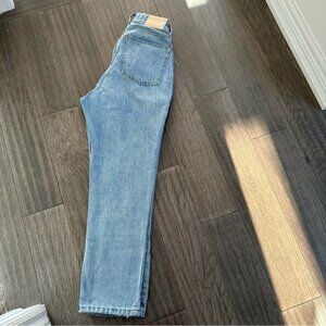 Everlane curvy 90s Cheeky High Rise straight leg Patchwork Jeans cropped Sz 26